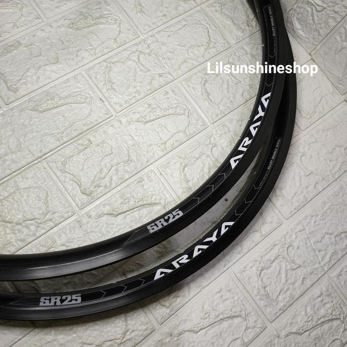 Rims Velg Sepeda MTB 27.5 ARAYA SR25 Lubang 32H Double Wall Rim Brake Line Jumlah SEPASANG