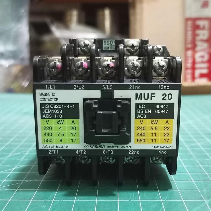 MAGNETIC CONTACTOR KASUGA MUF-20 COIL 220VAC SIAP KIRIM