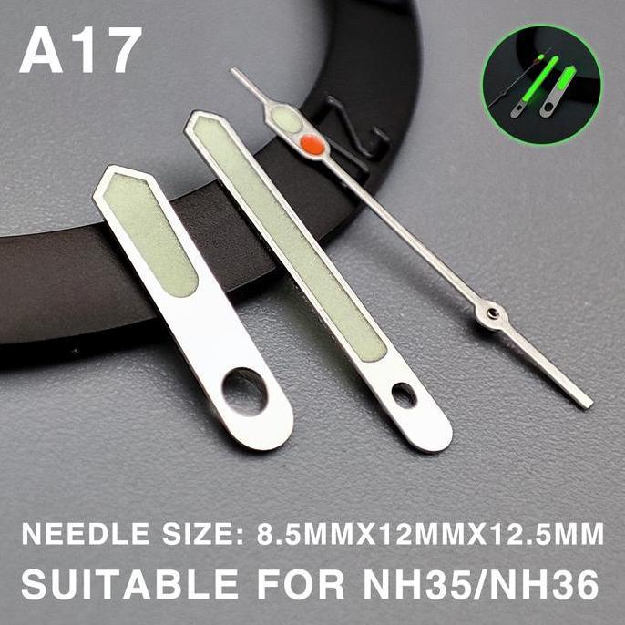 Seiko Mod Hands A17 - A32 Lumed For NH35/36/4R