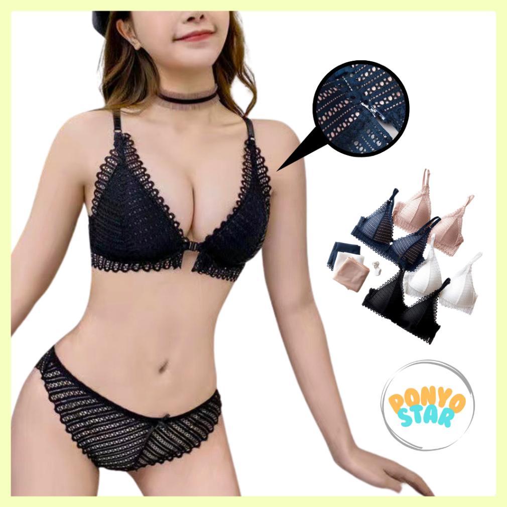 VALUE PACK 237 Bra Premium Kancing Depan Front Open BH Wanita Cup Lembut Brokat Renda Lace Sexy Hot 