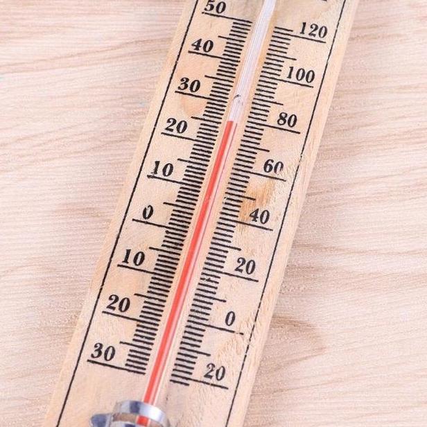 Termometer Kayu Dengan Cover - Termometer Ruangan - Termometer Ruang