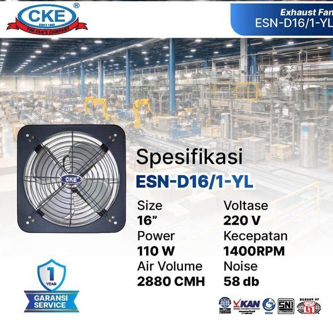 Exhaust Fan CKE Standard DBN 16 Inch Fan Rumah Toilet Exhaust