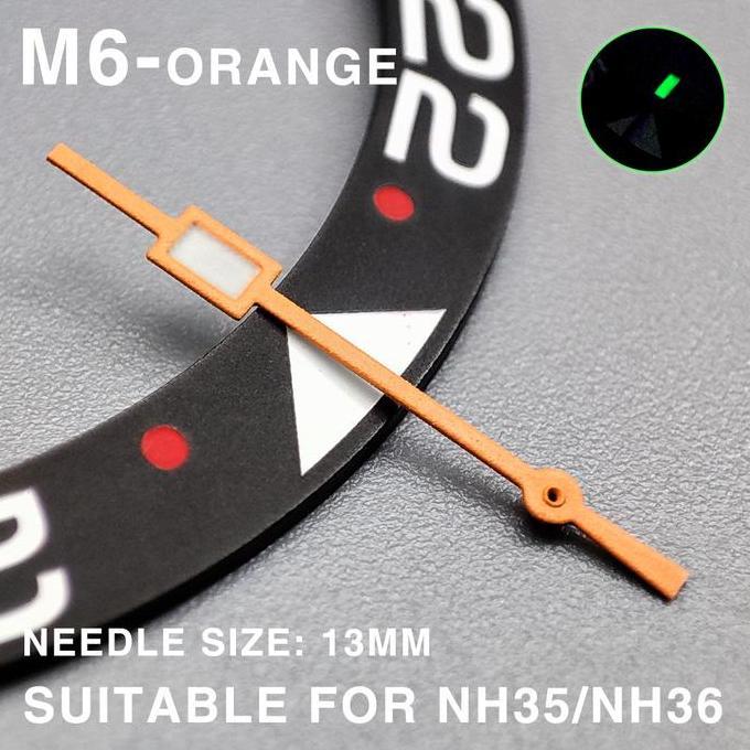Seiko Mod Second Hand M6 Lumed For NH35/NH36/4R