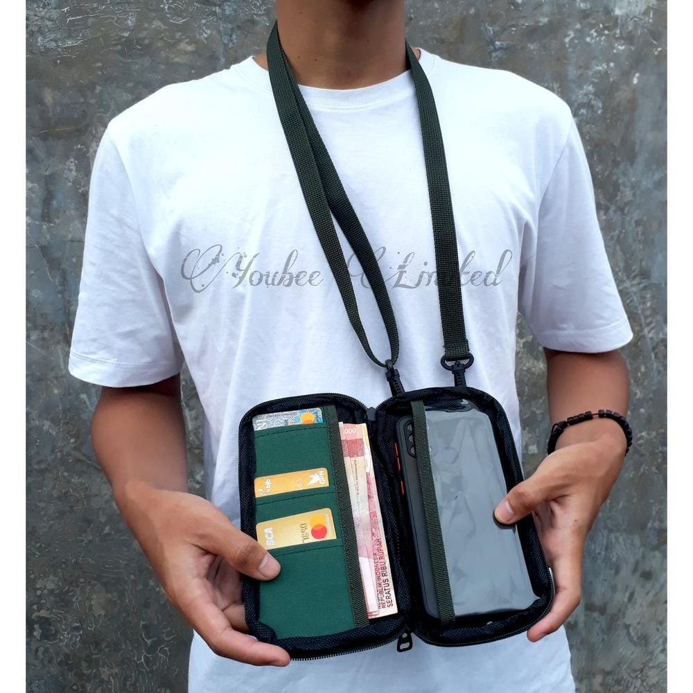 PROMO Tas selempang mini leher gantung hanging wallet kartu hp