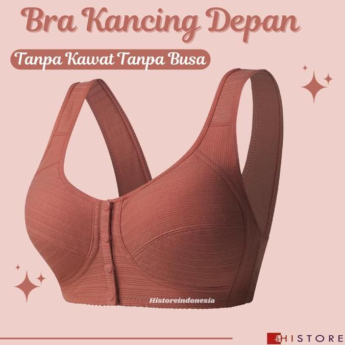 Bra BH Wanita Push Up Kancing Buka Depan Tanpa Busa & Tanpa Kawat  Lembut & Nyaman 2093