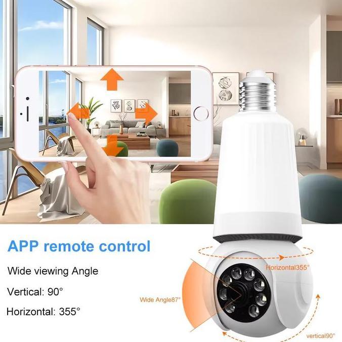 Suchen- 8Mp Cctv Wifi Ip E27 Lamp Bulb Bohlam Lampu Kamera Q26 App V380 Pro Led Camera Support Onvif