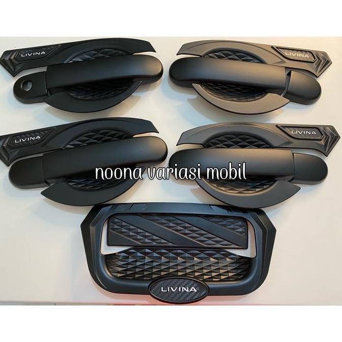 hansukriz - Noona Variasi Mobil Cover Handle Outer Mangkok Gagang Pintu Nissan Livina Old Font Putih