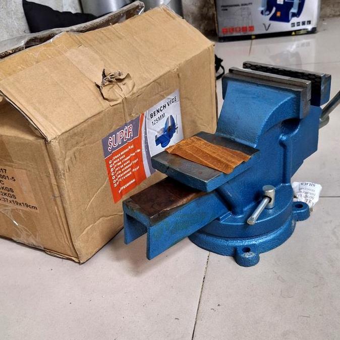 Murah Catok Paron 5 Inch Heavy Duty / Ragum Duduk Bench Vice 125Mm Super Berat 11Kg Good Quality
