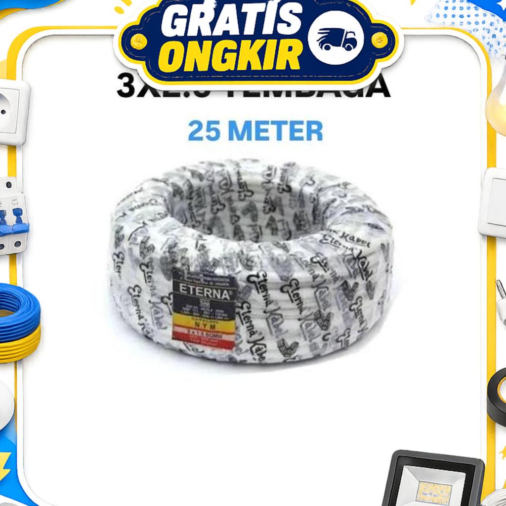 Eterna 3X2.5 Tembaga 25 Meter Nym