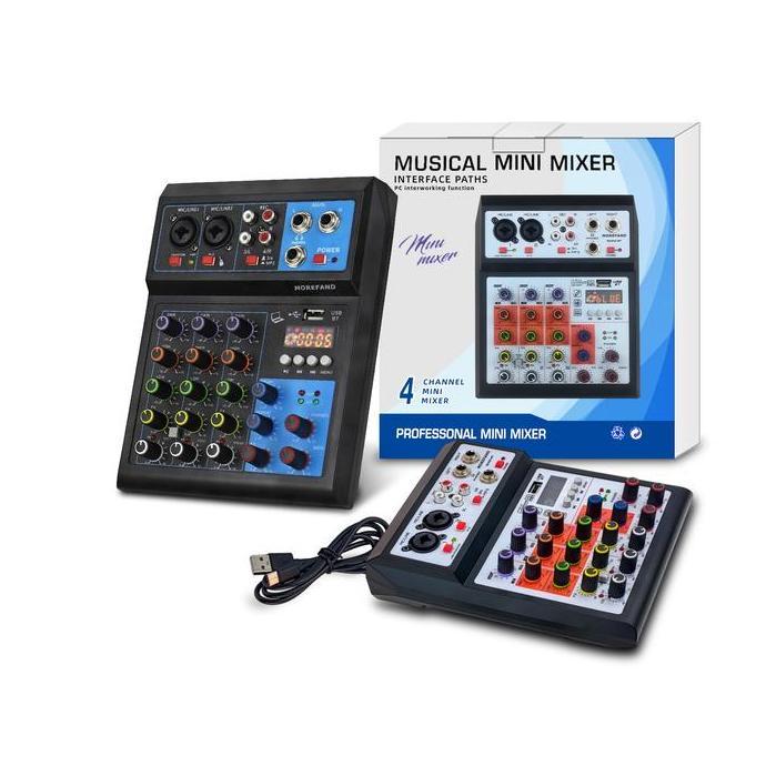 Promo Mixer Morefand Re403-Bt Dengan Efek, Antarmuka Usb, Perekaman Stereo, Daya Hantu 48V Untuk Pc,