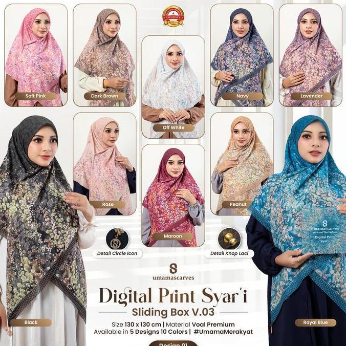 [TERBARU] SYARI MOTIF Box Digital Jumbo - Umama Scarves