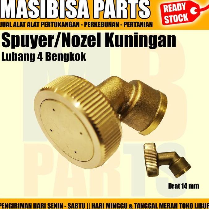 Spuyer Kabut / Nozel Sprayer Tangki Elektrik Kuningan Lubang 4