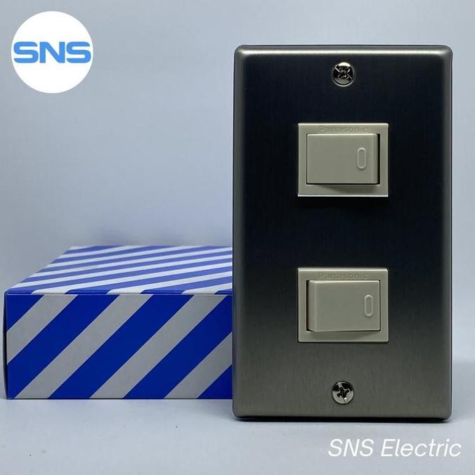 Saklar Seri Panasonic Frame Cover Aluminium Plate