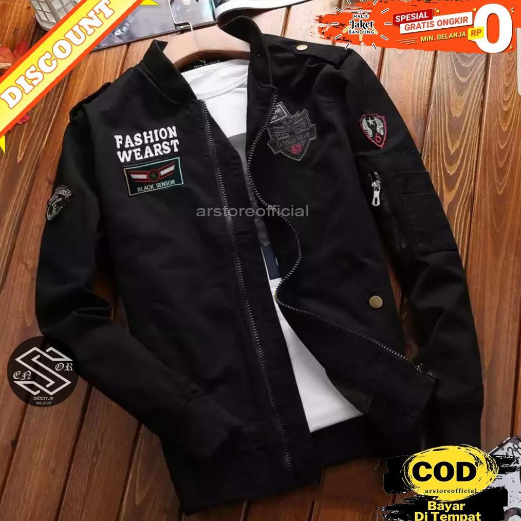 Jaket Bomber Pria / Jaket Bomber Aragon / Bomber Cowok Aragon Sensor [J3]