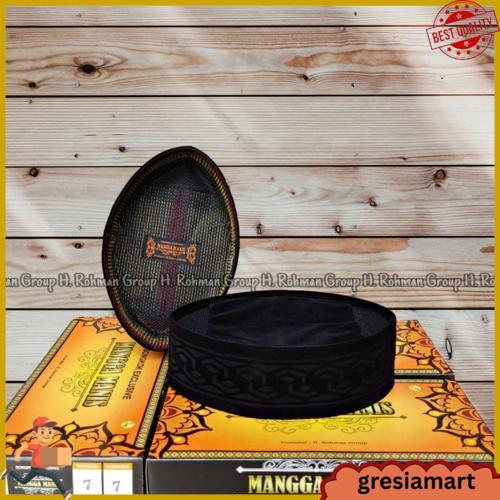 Peci Hitam Motif Soga Laser Tinggi 7Cm 8Cm 9Cm Songkok Hitam Motif Soga Laser Bahan Lembut Premium S