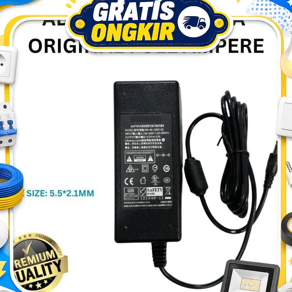Hw Original Adaptor 12V 5A Model: Hw-60-12Ac14D