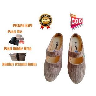 official sepatu selop wanita slip on | sepatu selop flat rajut wanita