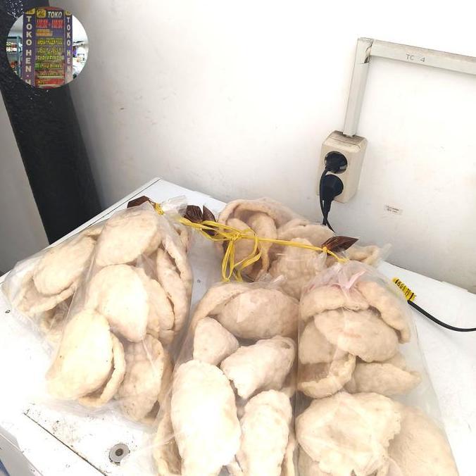 Kemplang Bangka Achon / Kerupuk Ikan Sangrai Pasir Plus Sambal Terasi