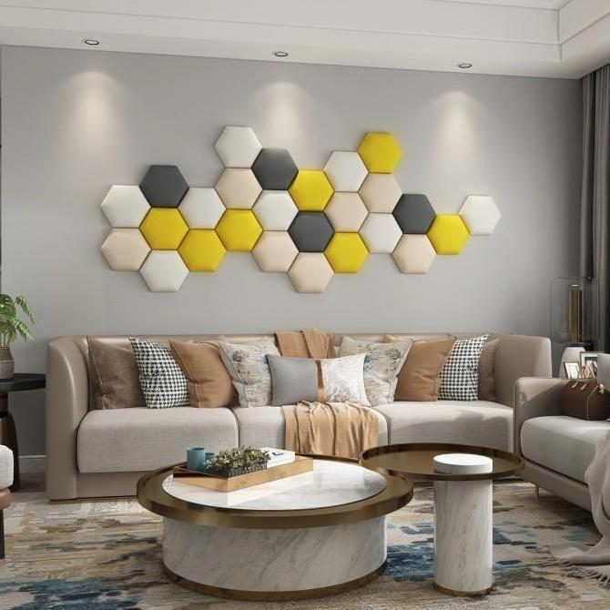 KARRUTA - Headboard Pure Oscar | Model Hexagonal - Headboard Kasur tempel 3D Peredam Suara