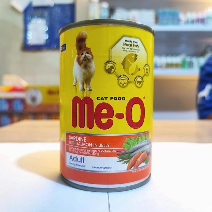 Meo Sardine with Salmon in Jelly 400gr - Makanan Kucing Kaleng