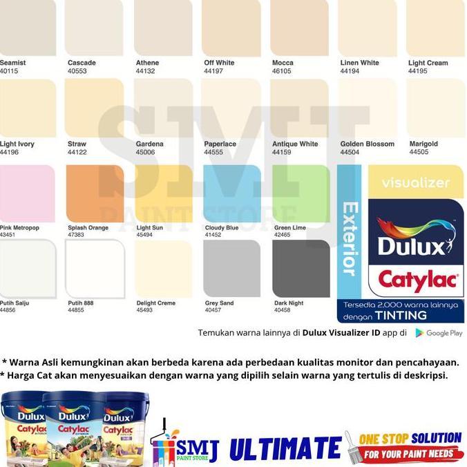 CAT TEMBOK EXTERIOR DULUX CATYLAC EXTERIOR PUTIH 888 25 KG