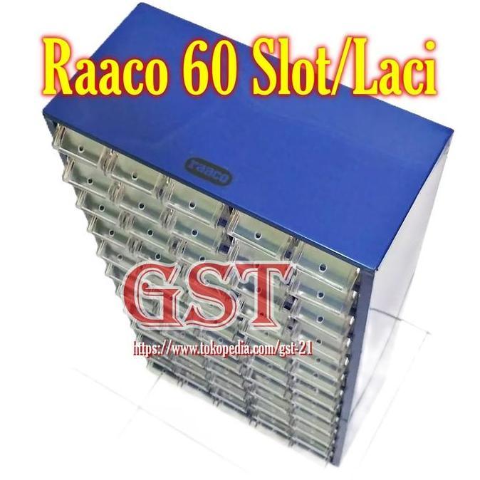 NEW Rak Raaco 60 slot laci Rak pernak pernik mur baut komponen