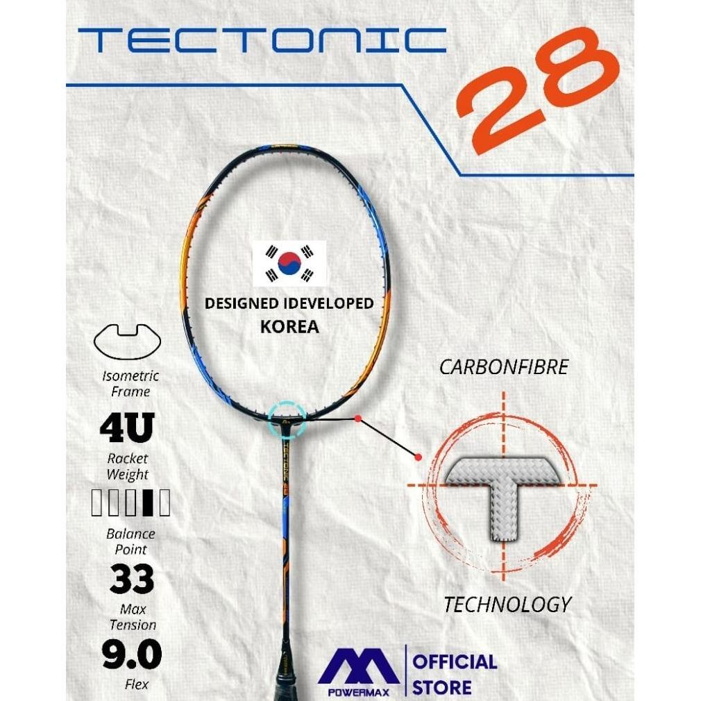 CUCI GUDANG Raket Badminton Powermax 36LBS Furious 50 M 800 Sting Shot Tectonic 28 Tornado 800 Origi