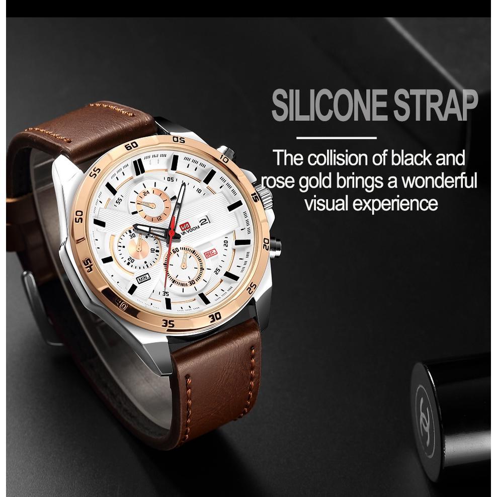 Recommended Va Va Voom 216 Jam Tangan Pria Kulit Stainless Steel Analog Quartz Original Tahan Air Wa