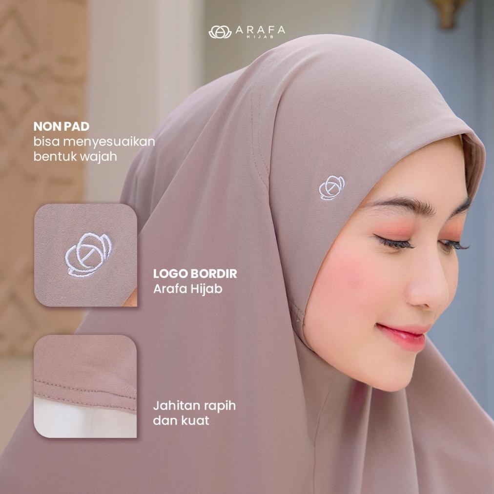 BESTPROMO Arafa Hijab - Khimar Livia | Bergo Instan Jersey Premium Kerudung Syari Lebaran Jilbab Non