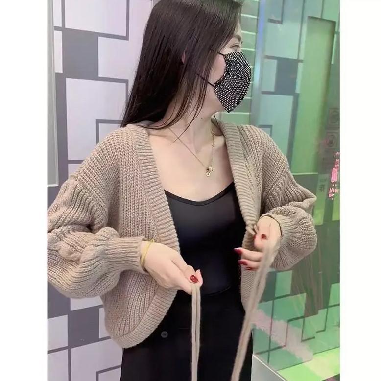 Harga Miring Joly Sweater Tali Depan Rajut Wanita - Sweater Rajut Wanita Dengan Tali Depan Elegan