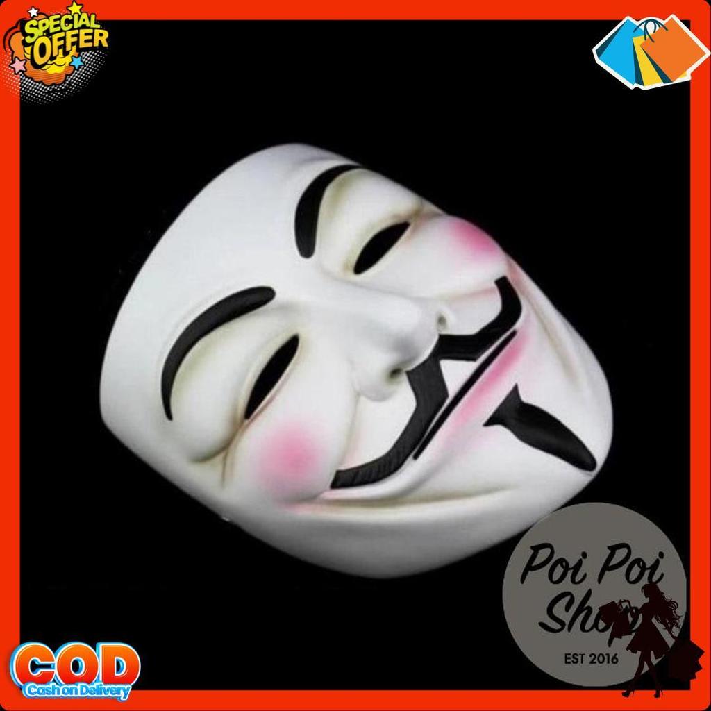Topeng Hacker Vendetta V Anonymous Anonim Halloween Seram Rumah Hantu Kostum Halloween Prank Cosplay