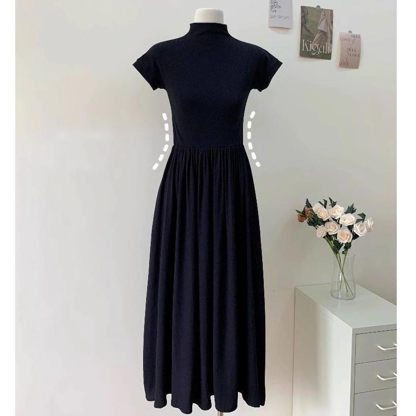 Sale Rx Fashion - Eunri Long Dress / Dress Long Turtle Neck Kasual Korea -Pn