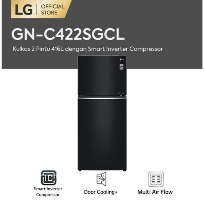LG GN-C422SGCL LG KULKAS 2 PINTU GNC422SGCL GNC422 SGCL INVERTER