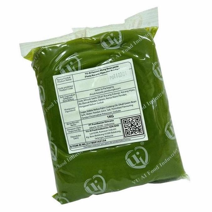 Colazione- Yu Ai - Pasta Filling Pandan 1Kg / Pandan Mung Bean