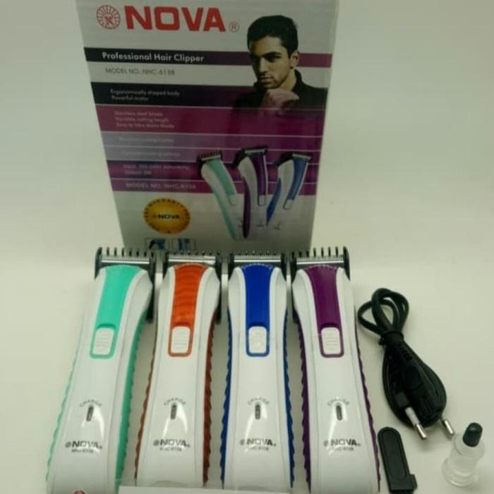 Alat Cukur Nova Nhc-6138 / Cukur Rambut Cas-Casan / Cukur Rambut Rechargeable