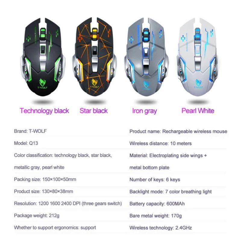 T-Wolf  Mouse Wireless Gaming Q13