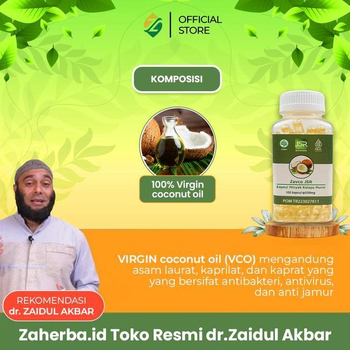 Original - Vco Jsr Dr Zaidul Akbar 100 Kapsul - Virgin Coconut Oil