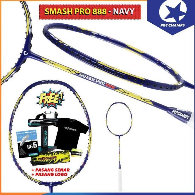 Prochamps Smash Pro 888 Raket Badminton Original