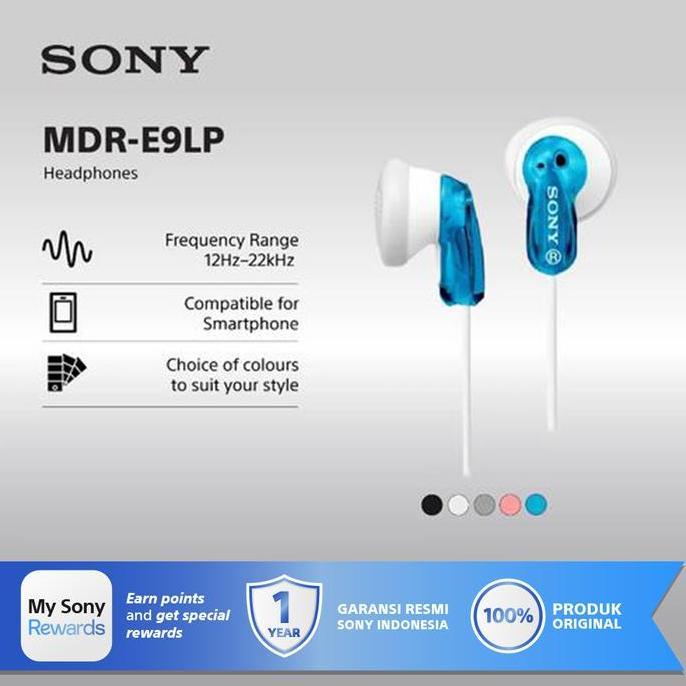 SONY MDR-E9LP Ex Ear Earphone / E9 LP / MDRE9 / E9-LP