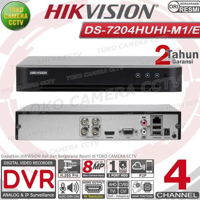 NEW DVR RECORDER CCTV HIKVISION 4 CHANNEL CCTV HIKVISION 4CH 5MP
