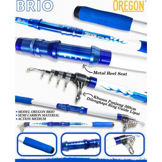 Joran Pancing Antena Oregon Brio Kuat Untuk Danau Waduk Sungai Laut dan Pasiran (TERBAIK) (TERBARU) 