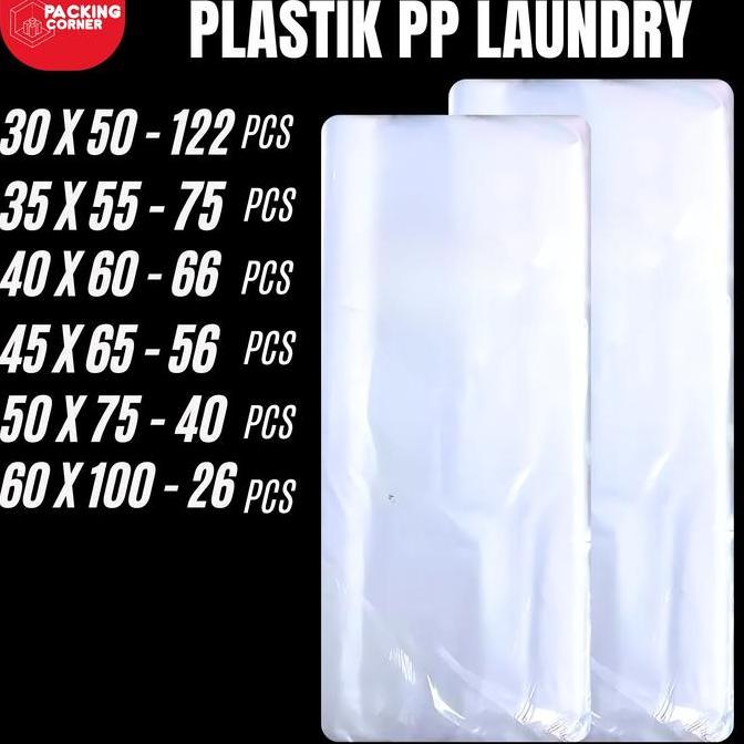 1KG - Plastik Laundry PP Bening | Kantong Plastik Packing Baju Laundry