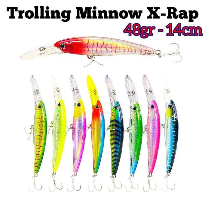 UMPAN MINNOW TROLLING 48GR - 14CM XRAP UMPAN TROLLING TENGGIRI | GT | MARLIN [UMHP20] (TERBAIK) (TER