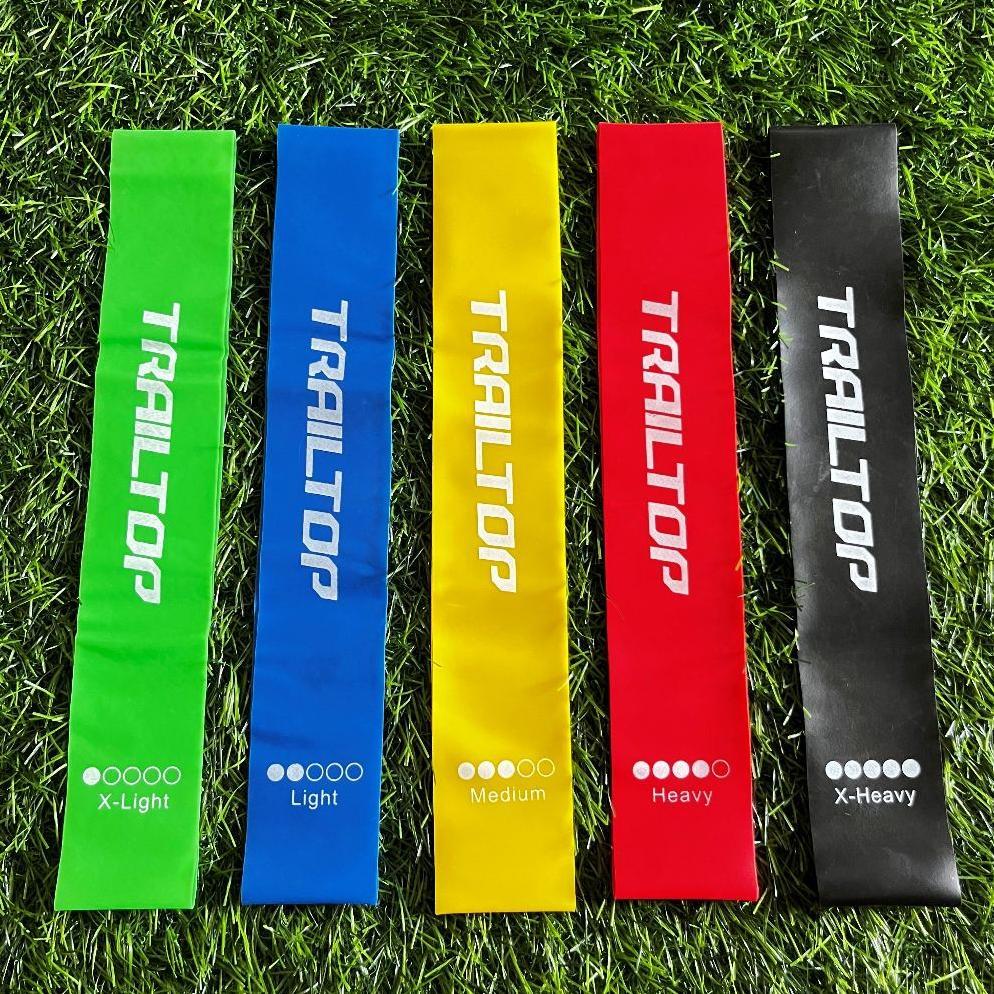 hot product resistance bands 5 levels gym set | trailtop yoga stretch loops band paha kaki latihan