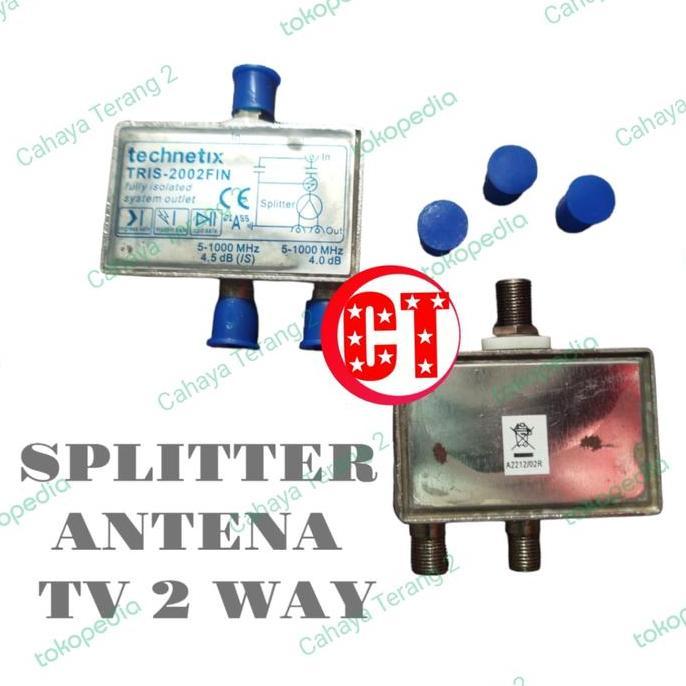 SPLITER ANTENA TV 2 WAY SPLITTER ANTENA TV CABANG SAMBUNGAN 2 WAY PM99
