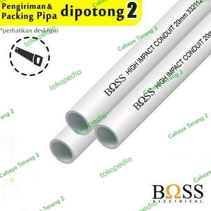 PIPA LISTRIK 20MM/PIPA CONDUIT 20MM PUTIH/PIPA KABEL BOSS/LEGRAND PM99