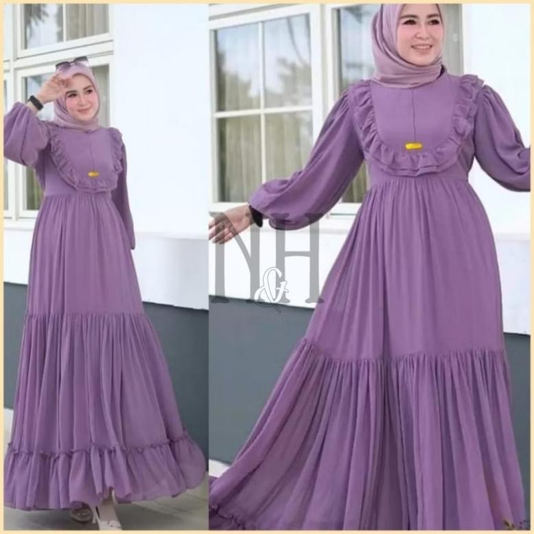 Premium Gamis Rempel - Gamis Rempel Crinkle Jumbo -  Gamis Crinkle Terbaru