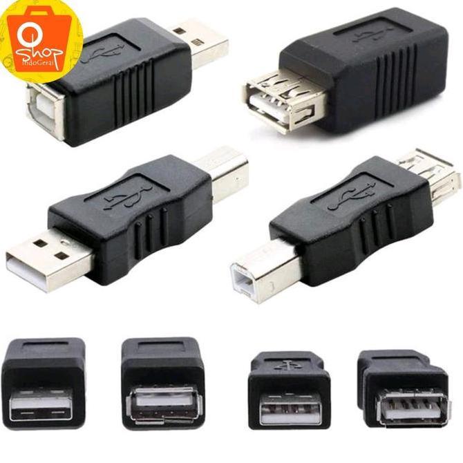 Adapter konektor Scanner Printer USB A to USB B Converter USB 2.0