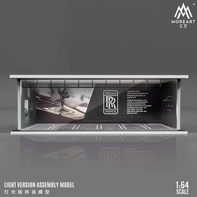 MoreArt More Art 1:64 Rolls-Royce Parking Lot Scene Diorama Diecast with LED Light