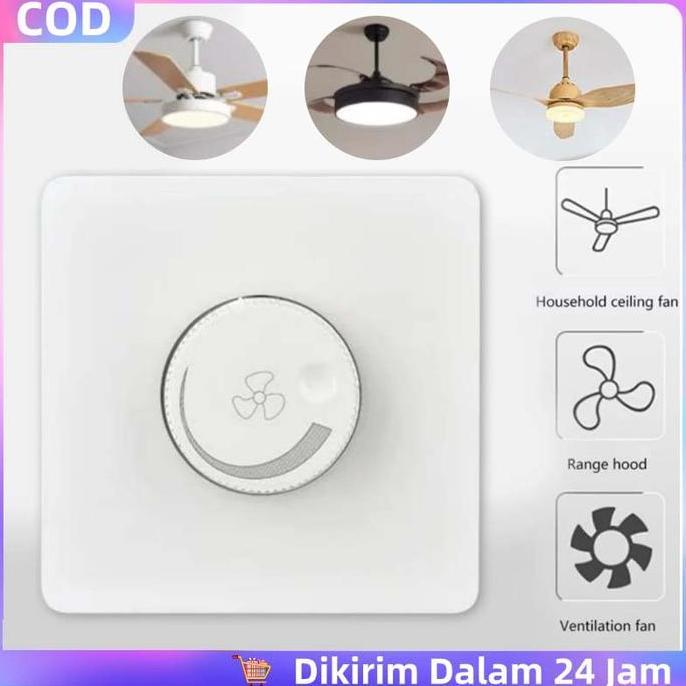 DI12 - Dimmer Kipas Angin Gantung - Pengatur RPM Kipas - Untuk Semua Merk Kipas - Switch Rotary Knob